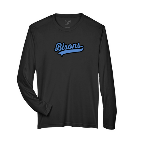Buffalo Bisons Blue Adult Performance Long Sleeve Shirt