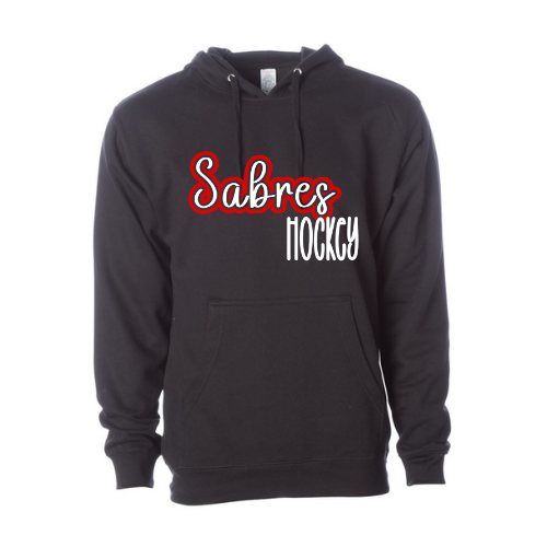 Jr. Sabres Red See-Thru Adult Sweatshirt