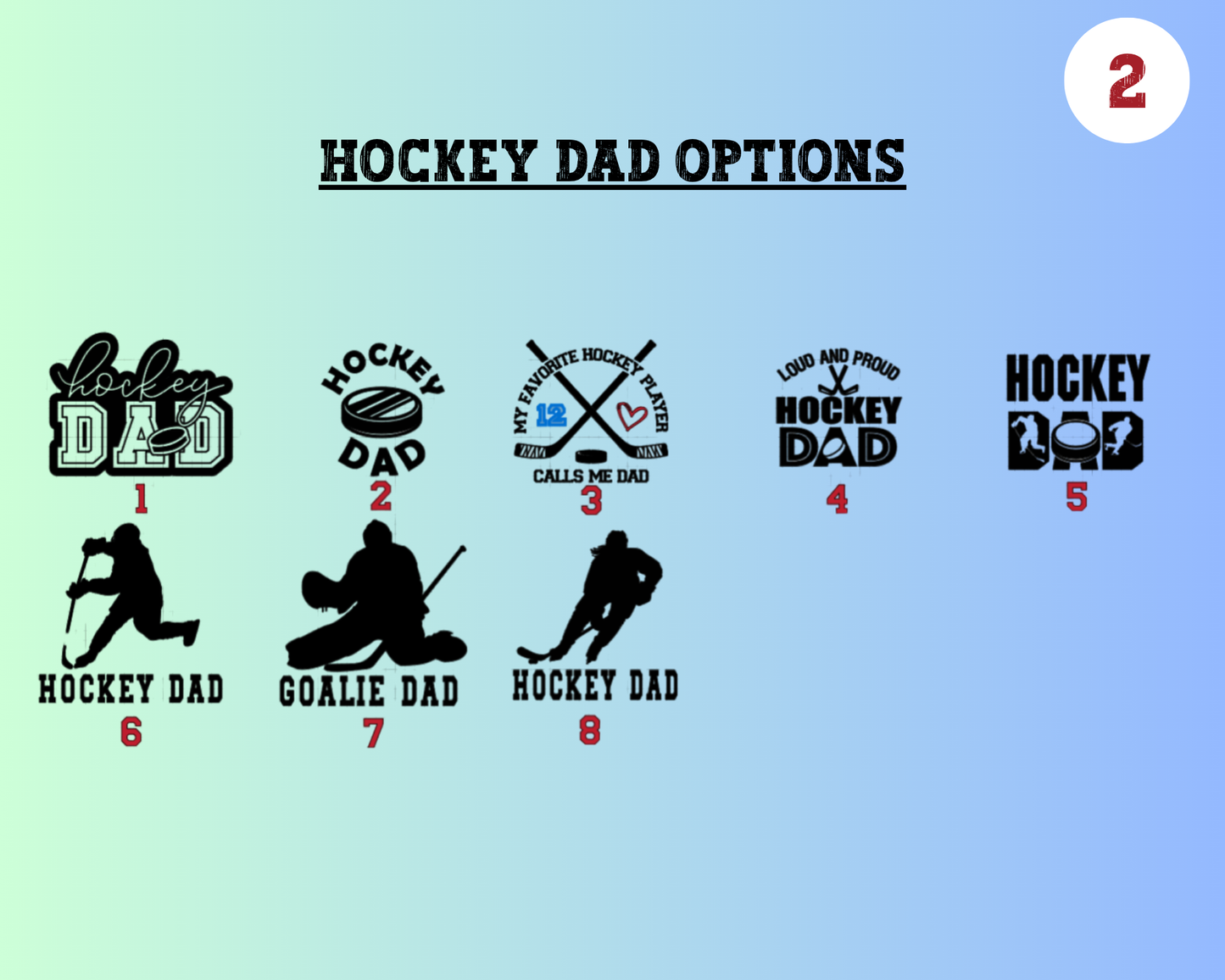 Hockey Dad Car Decals