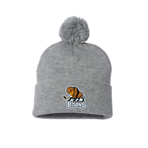 Buffalo Bisons Logo Beanie with Pom Pom