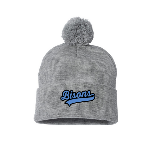 Buffalo Bisons Blue Beanie with Pom Pom