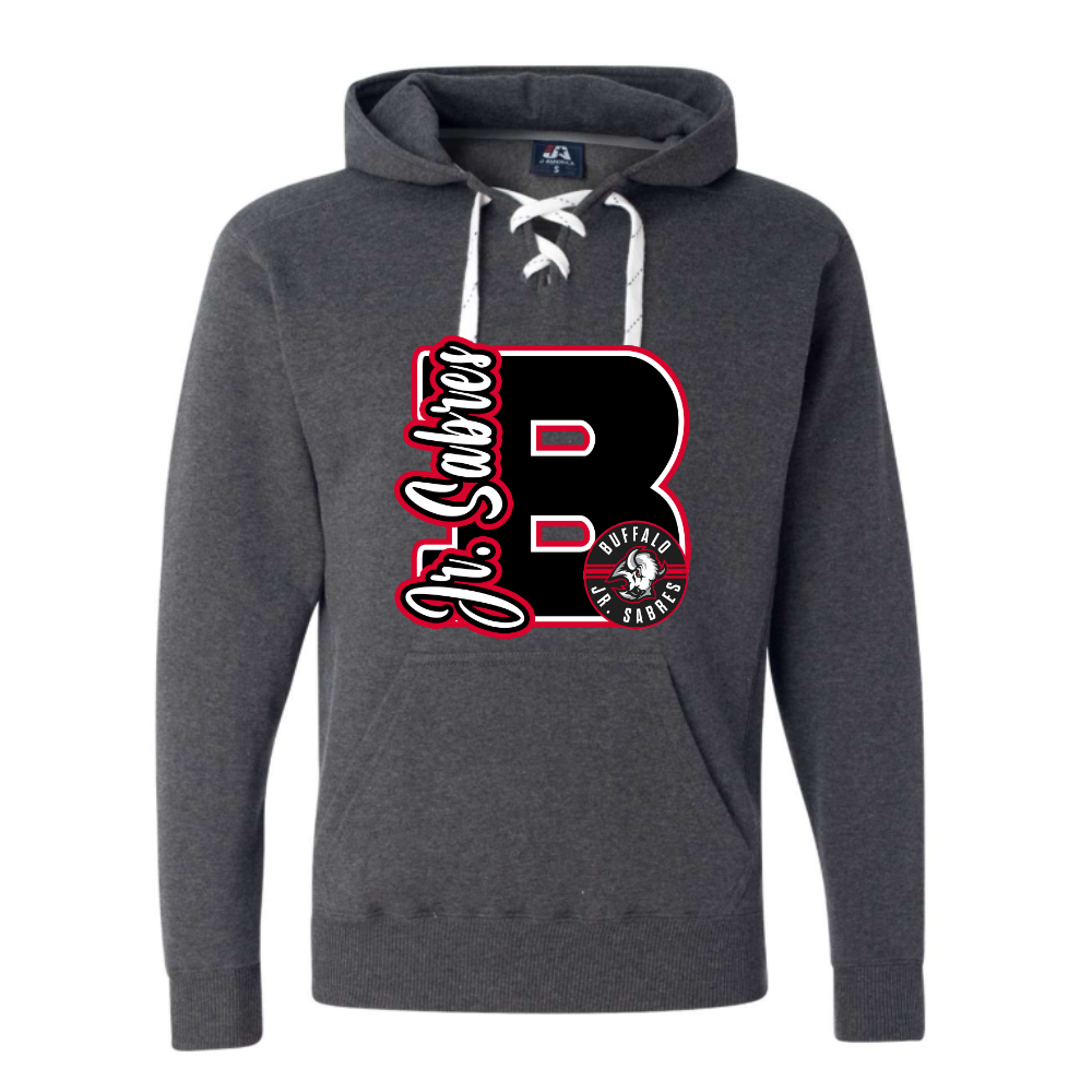 Jr. Sabres Red Varsity Letter Adult Sweatshirt