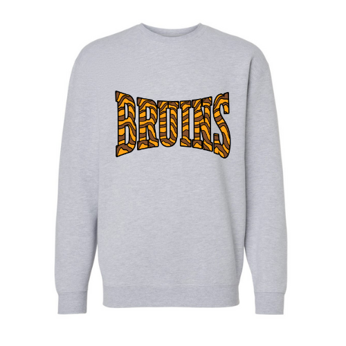 Bruins Striped Print Adult Sweatshirt