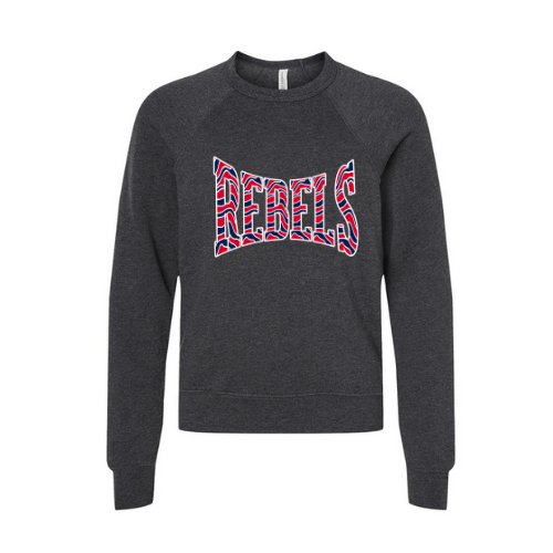 Rebels Striped Print Youth Sweatshirt