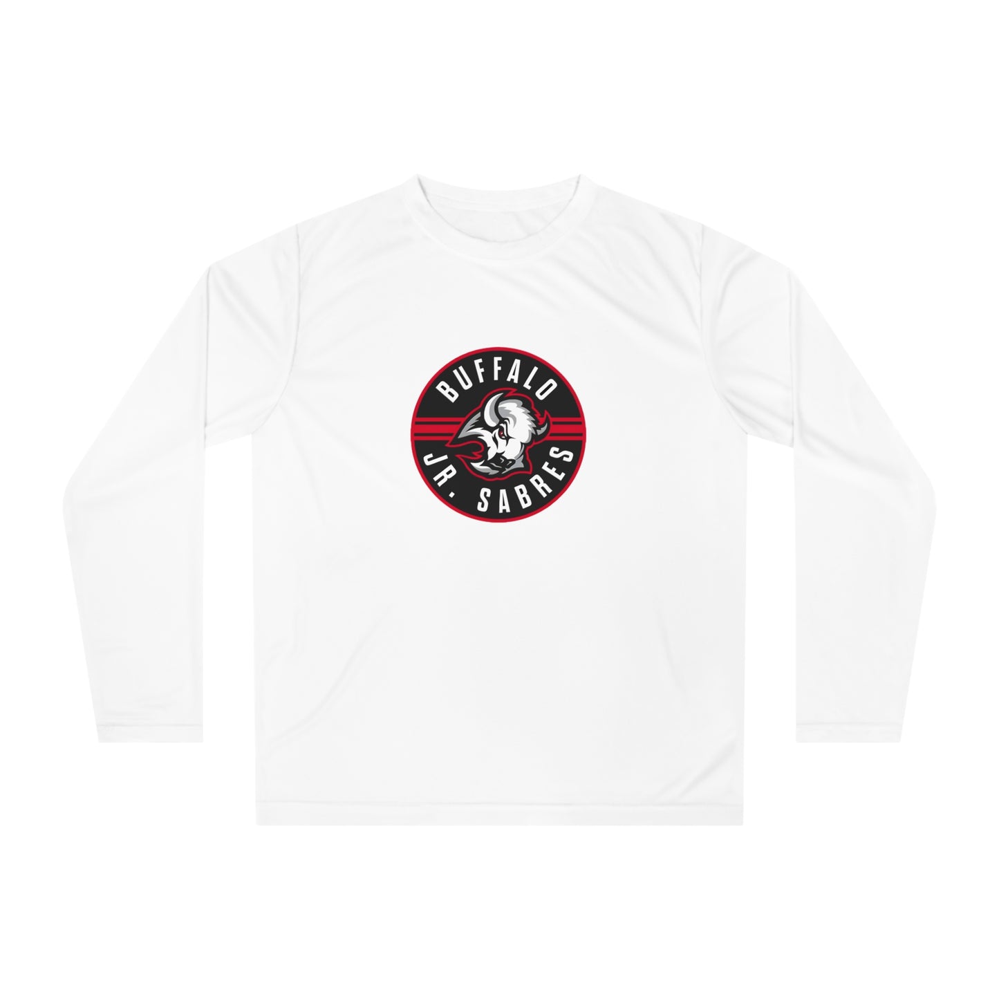 Jr Sabres Red Adult Long Sleeve Performance Shirt