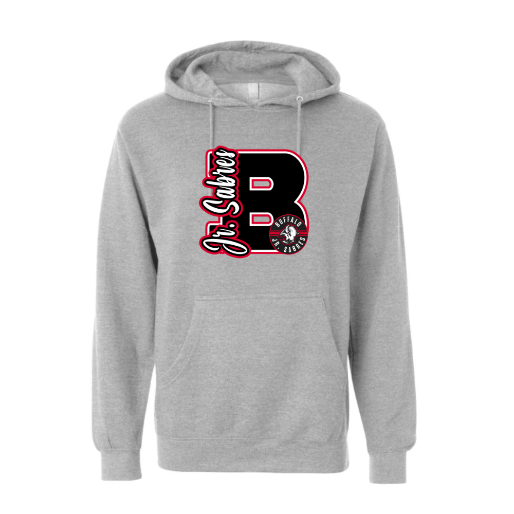 Jr. Sabres Red Varsity Letter Adult Sweatshirt