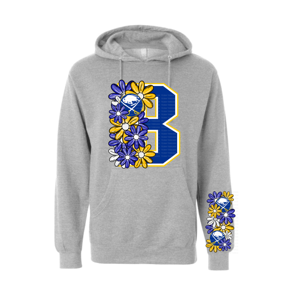 Jr. Sabres Blue Floral Adult Sweatshirt