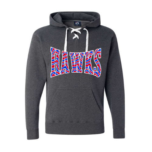 Hawks Striped Print Adult Sweatshirt