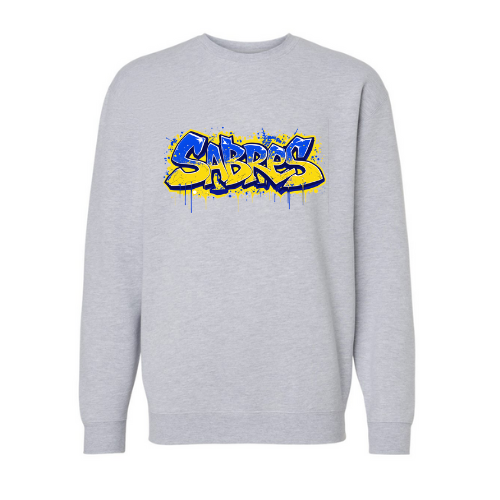 Jr. Sabres Blue Grafitti Adult Sweatshirt