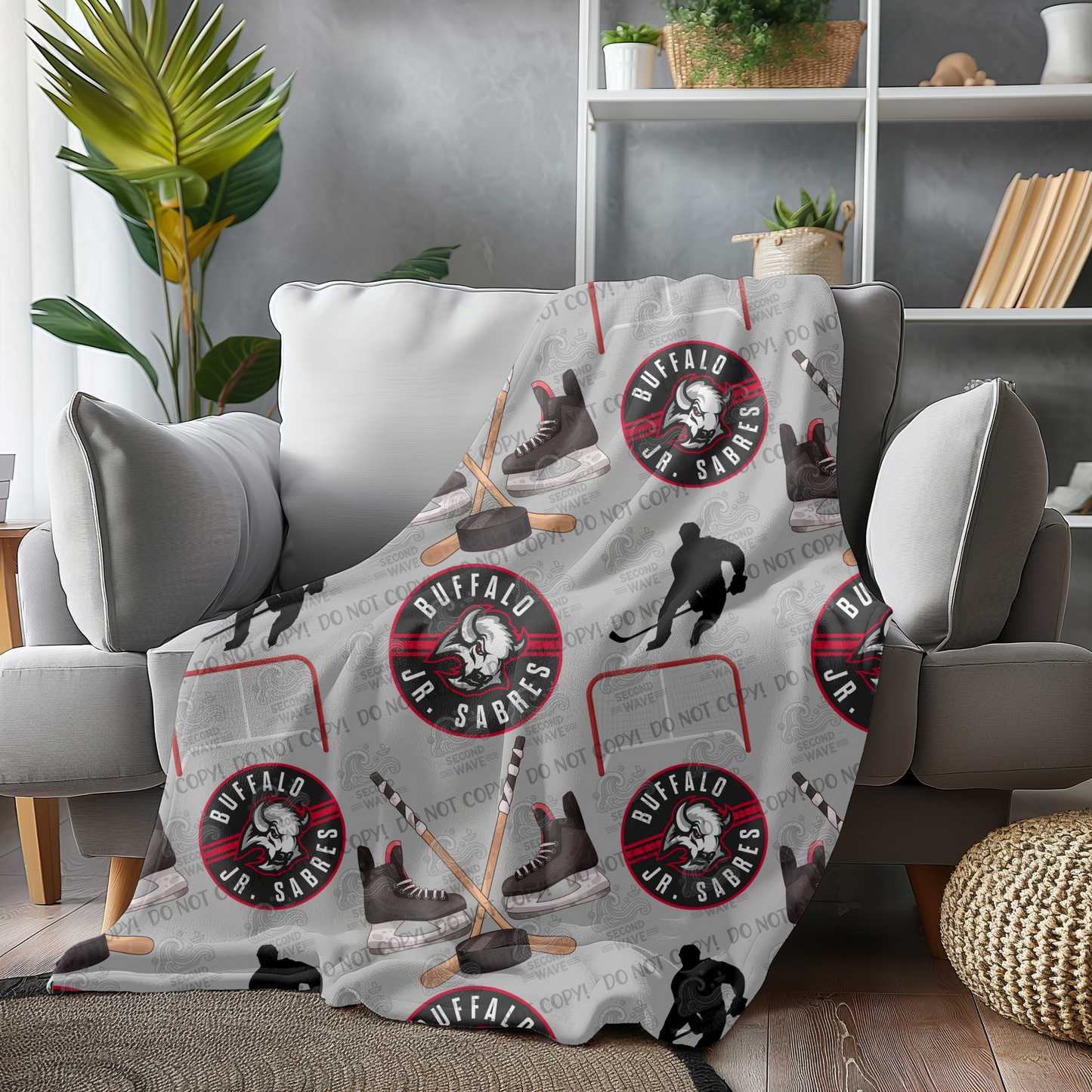 Jr Sabres Red Blanket