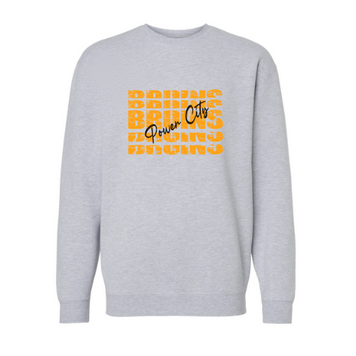 Power City Bruins Stacked Adult Sweatshirt