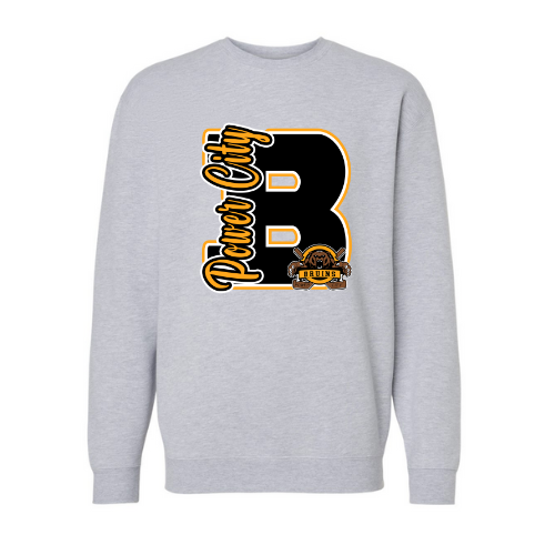 Power City Bruins Varsity Letter Adult Sweatshirt