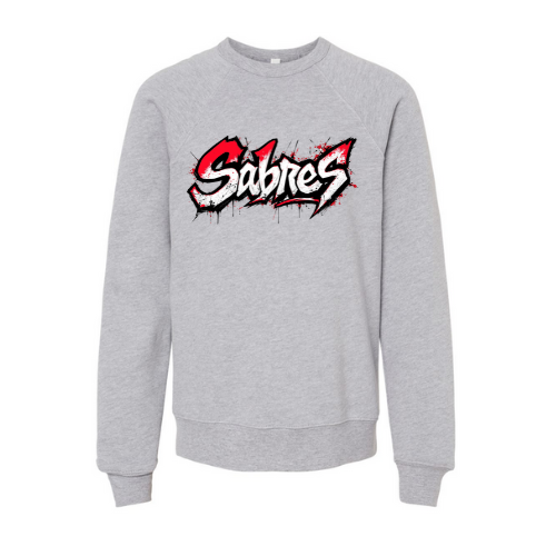 Jr. Sabres Red Graffiti Youth Sweatshirt