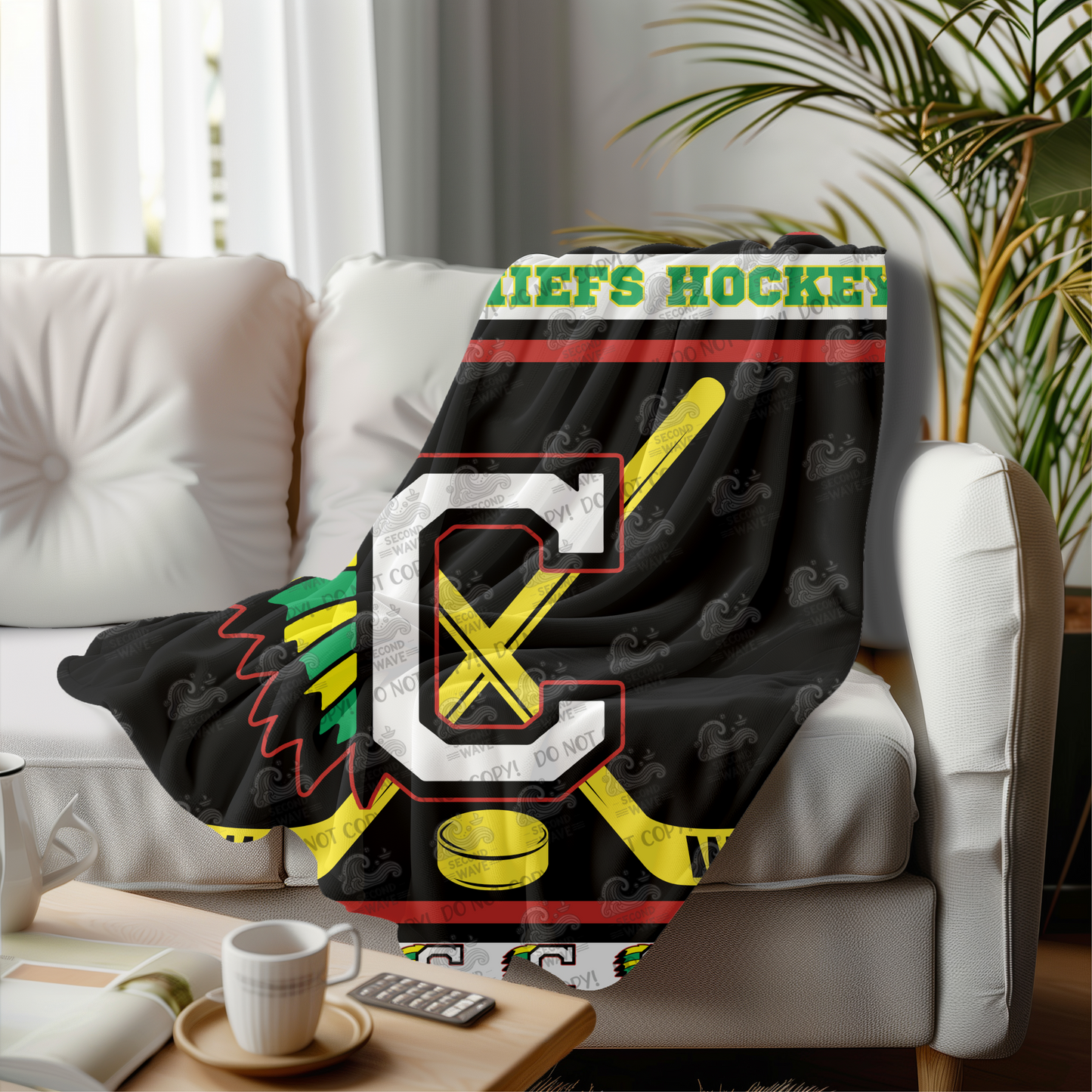 Chiefs Blanket with Stripes