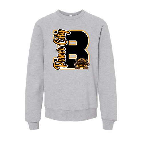 Power City Bruins Varsity Letter Youth Sweatshirt