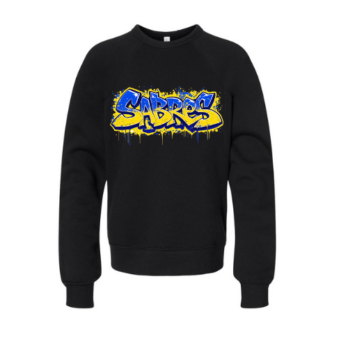 Jr. Sabres Blue Graffiti Youth Sweatshirt