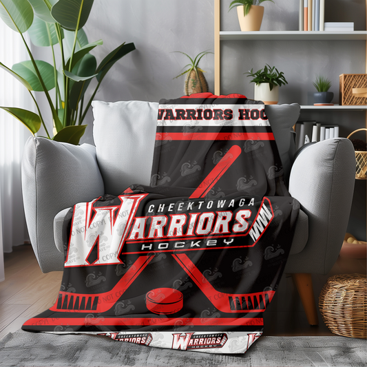 Warriors Blanket with Stripes