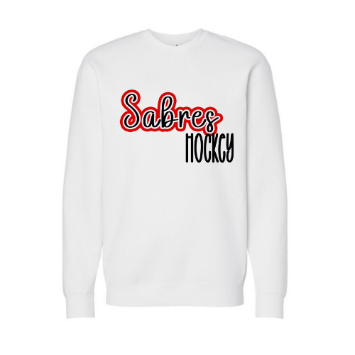 Jr. Sabres Red See-Thru Adult Sweatshirt