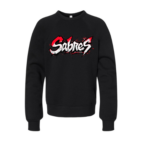 Jr. Sabres Red Graffiti Youth Sweatshirt