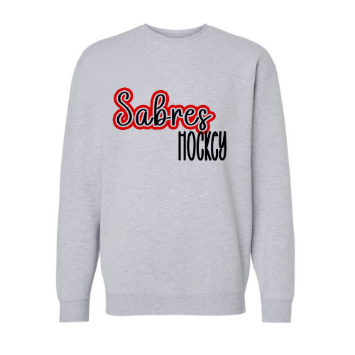 Jr. Sabres Red See-Thru Adult Sweatshirt