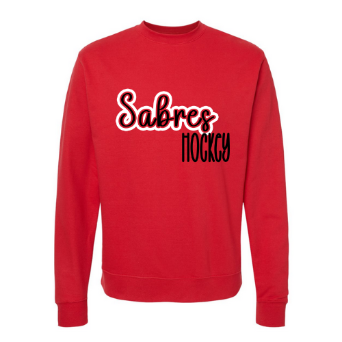 Jr. Sabres Red See-Thru Youth Sweatshirt