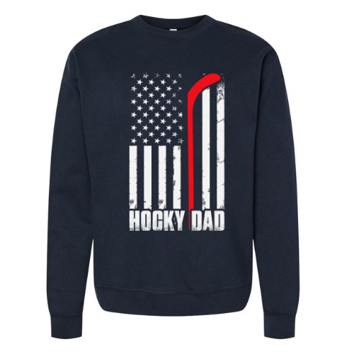 Hockey Dad Flag w/ stick Sweatshirt