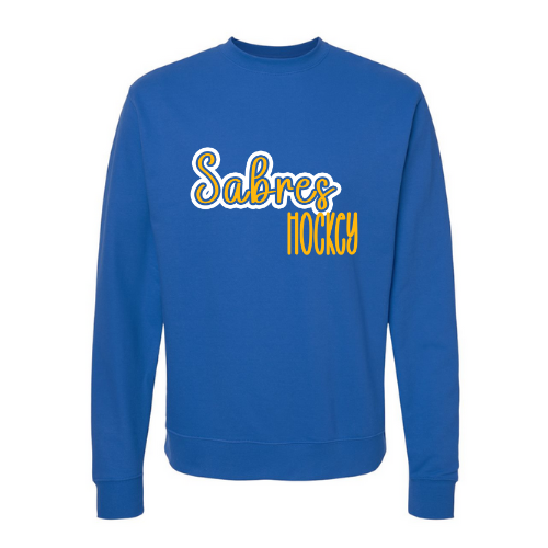 Jr. Sabres Blue See-Thru Adult Sweatshirt