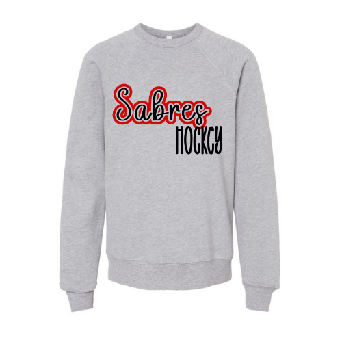 Jr. Sabres Red See-Thru Youth Sweatshirt