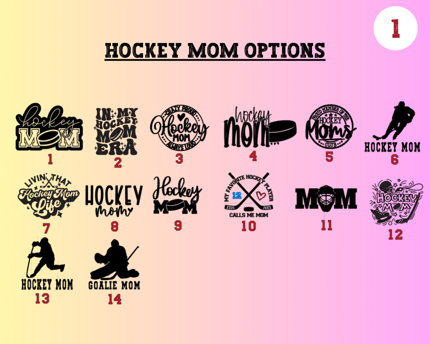 Hockey Mom Car Decals