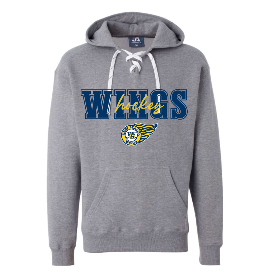 Wings Layered Adult Hooded Sweatshirt