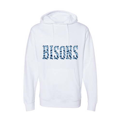 Bisons Striped Print Adult Sweatshirt
