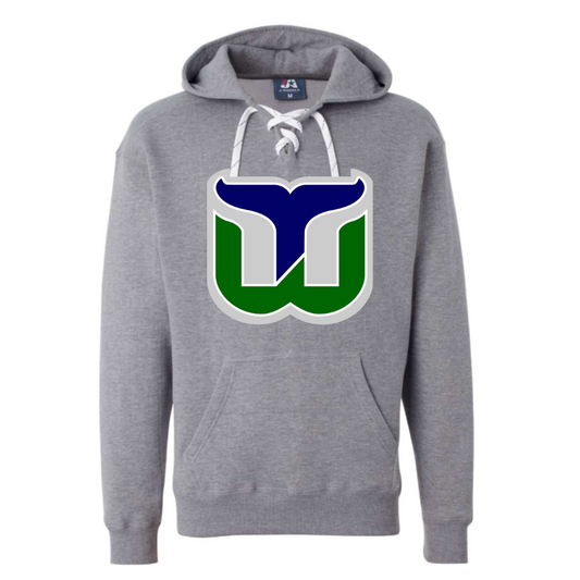 Whalers Logo Adult Hooded Sweatshirt