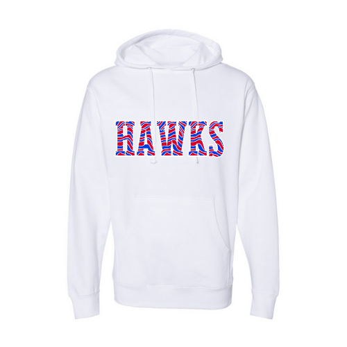 Hawks Striped Print Adult Sweatshirt