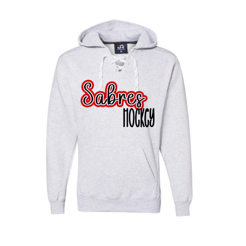 Jr. Sabres Red See-Thru Adult Sweatshirt