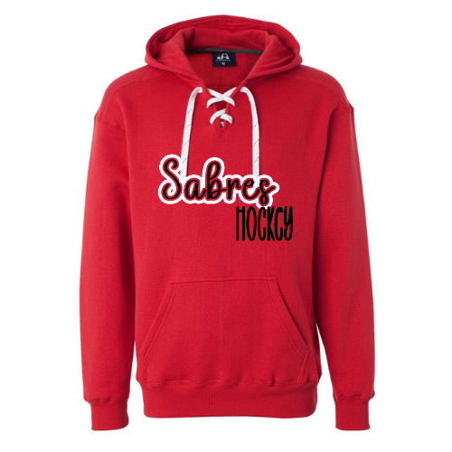 Jr. Sabres Red See-Thru Adult Sweatshirt