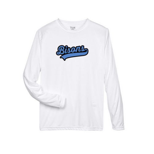 Buffalo Bisons Blue Adult Performance Long Sleeve Shirt