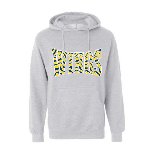 Wings Striped Print Adult Sweatshirt