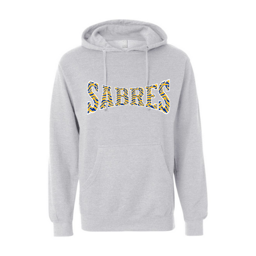 Jr Sabres Blue Striped Print Adult Sweatshirt