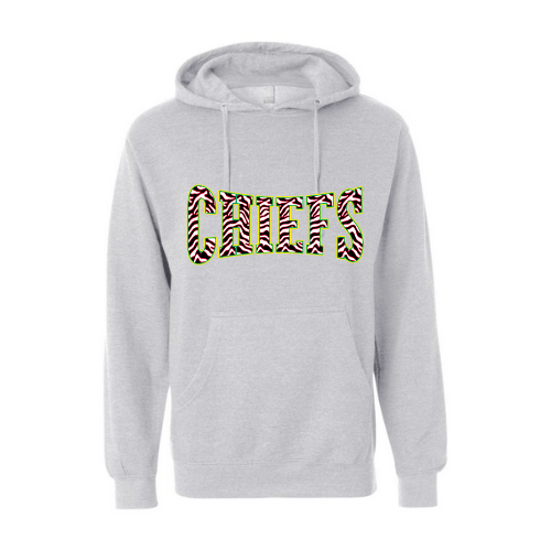 Chiefs Striped Print Adult Sweatshirt