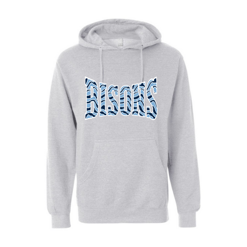 Bisons Striped Print Adult Sweatshirt