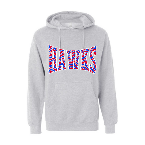 Hawks Striped Print Adult Sweatshirt
