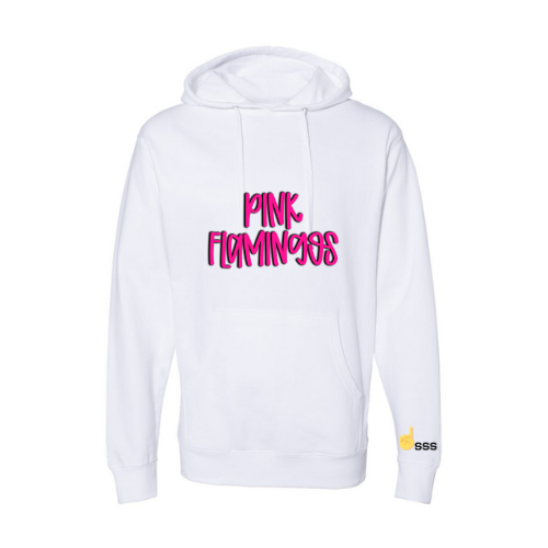 HHD Pink Flamingos Letters Adult Sweatshirt