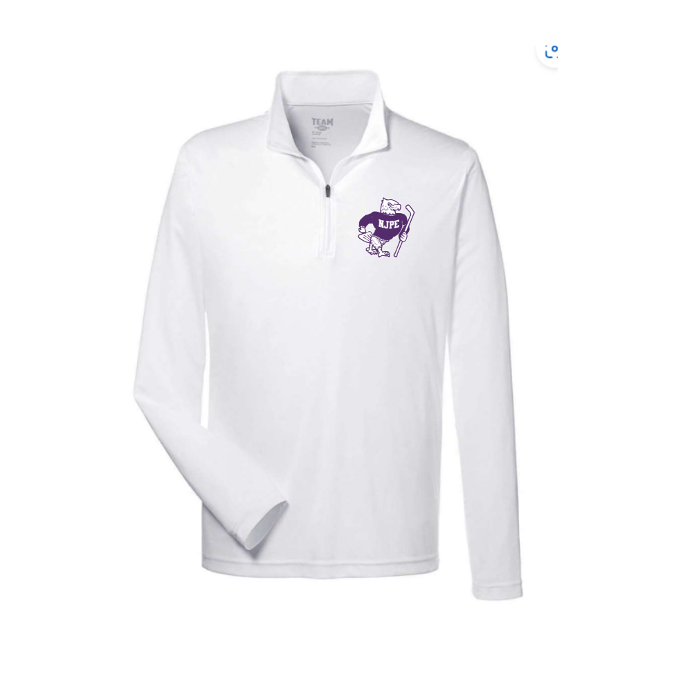 NJPE Mascot Adult Performance Quarter Zip Pullover