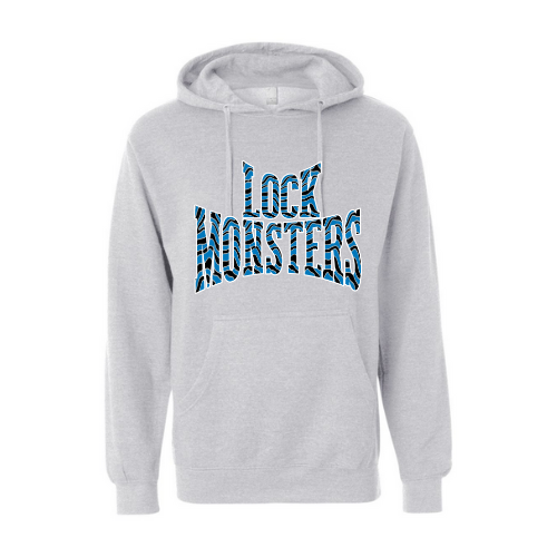 Lock Monsters Striped Print Adult Sweatshirt