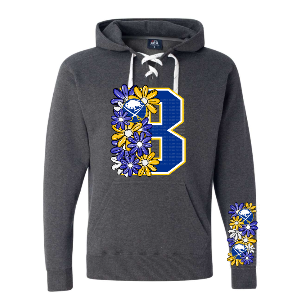 Jr. Sabres Blue Floral Adult Sweatshirt