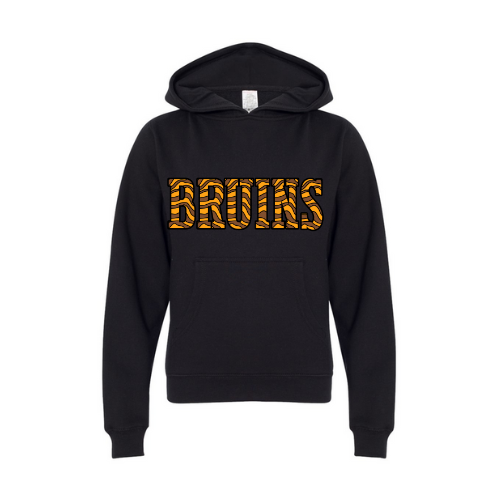 Bruins Striped Print Youth Sweatshirt