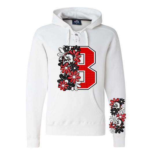Jr. Sabres Red Floral Adult Sweatshirt