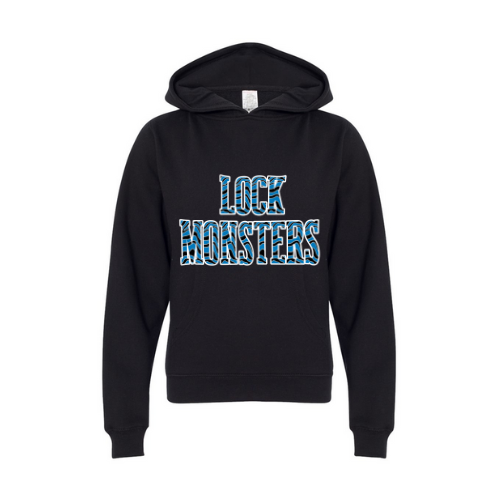 Lock Monsters Striped Print Youth Sweatshirt