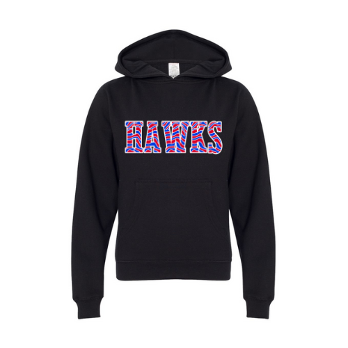 Hawks Striped Print Youth Sweatshirt