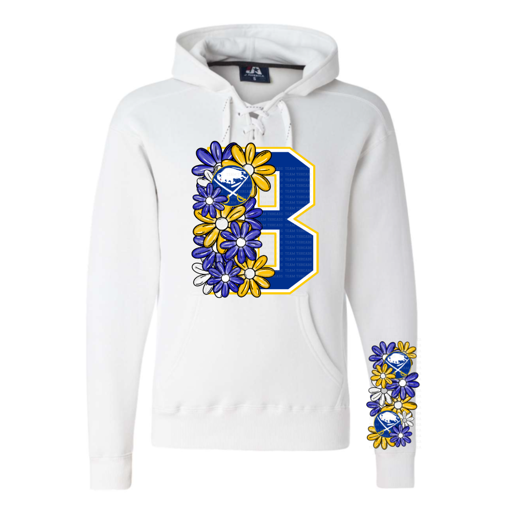 Jr. Sabres Blue Floral Adult Sweatshirt
